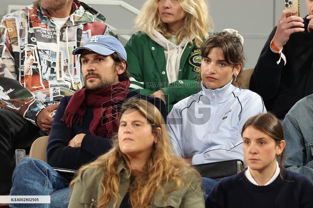 Celebrities In Stands During The 2024 French Open - Village Day Six NB