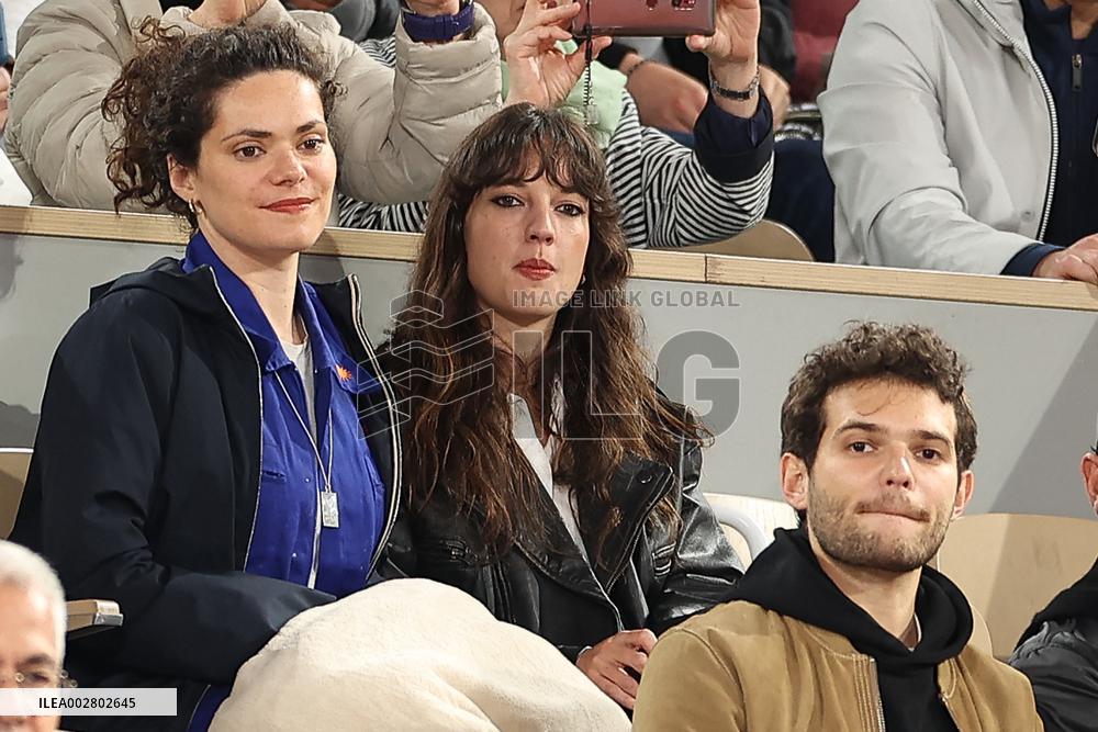 Celebrities In Stands During The 2024 French Open - Village Day Six NB