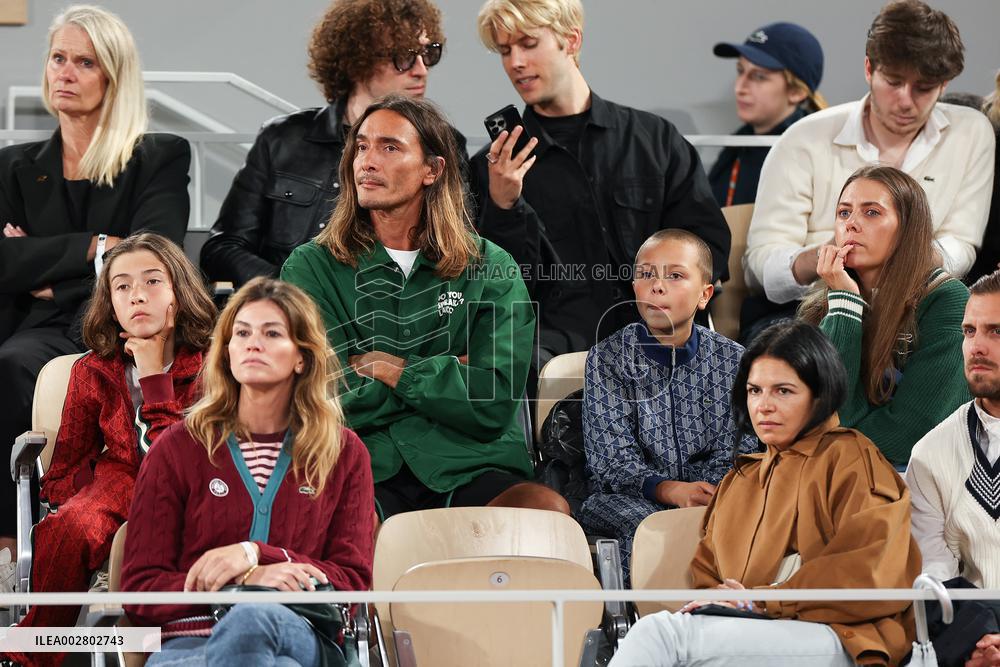 Celebrities In Stands During The 2024 French Open - Village Day Six NB