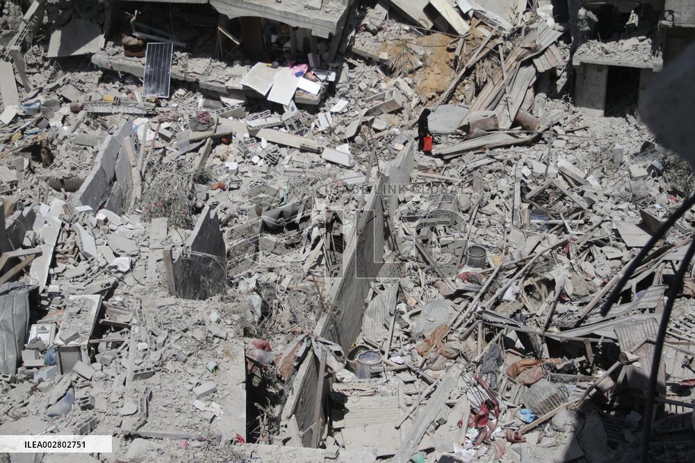 MIDEAST-GAZA-JABALIA REFUGEE CAMP-ISRAEL-MILITARY OPERATION-AFTERMATH