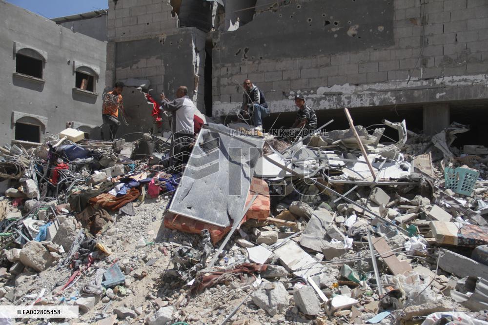 Palestinians Return To Jabalia Refugee Camp - Gaza Strip