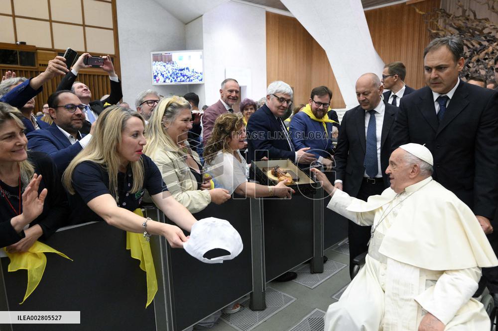 Pope Francis Meets The Christian Associations of Italian Workers - Vatican