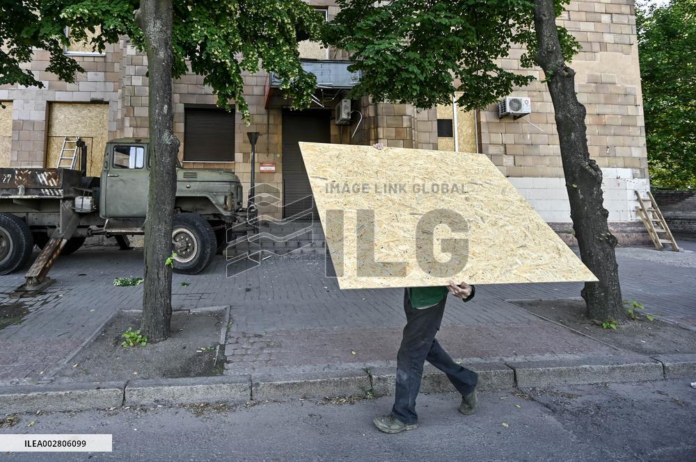 Aftermath of Russian missile attack in Zaporizhzhia