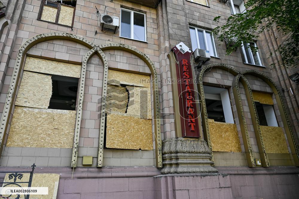 Aftermath of Russian missile attack in Zaporizhzhia