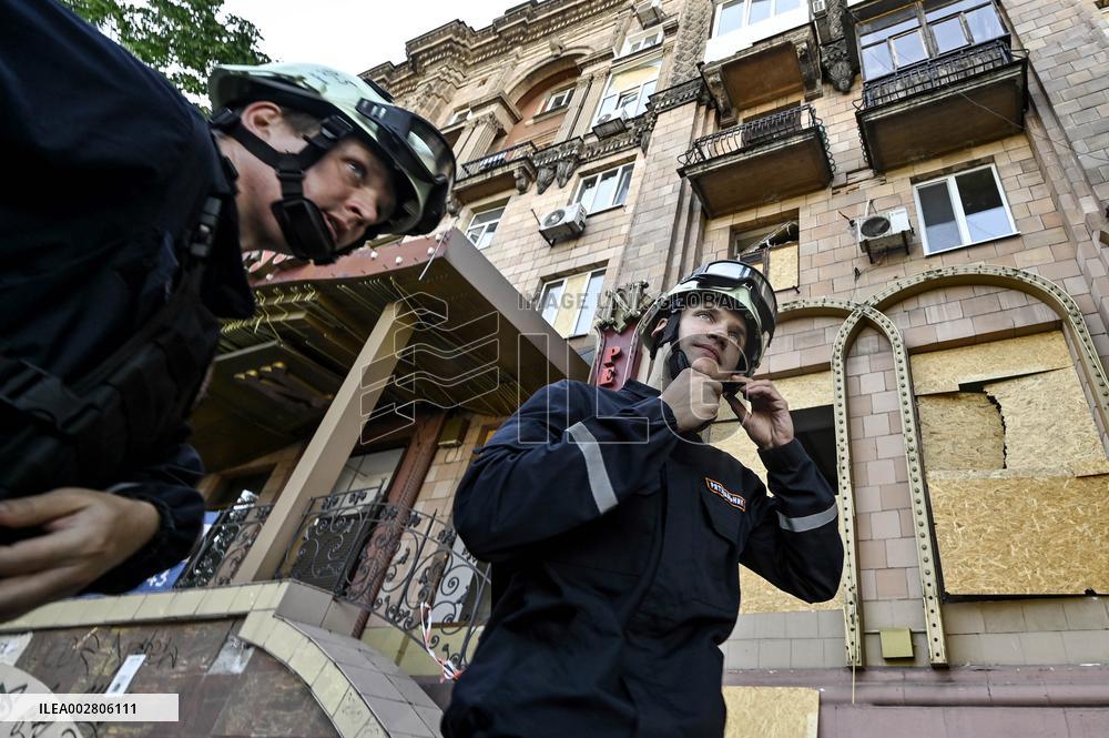 Aftermath of Russian missile attack in Zaporizhzhia