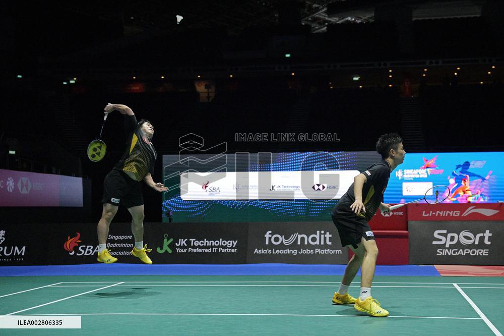 (SP)SINGAPORE-BADMINTON OPEN-MEN'S DOUBLES-SEMIFINAL