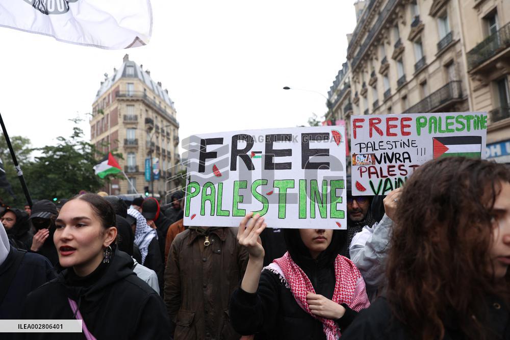 Anti-fascist rally for Clement Meric and Palestinian people - Paris