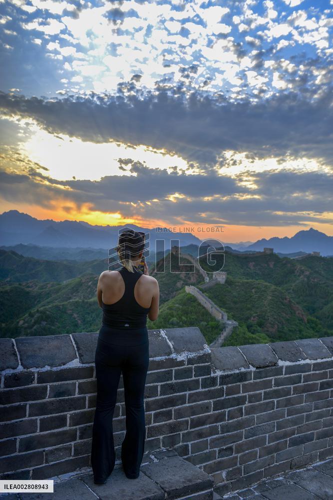 Fish Scale Clouds Over The Jinshanling Great Wall in Chengde