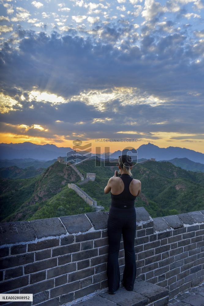 Fish Scale Clouds Over The Jinshanling Great Wall in Chengde
