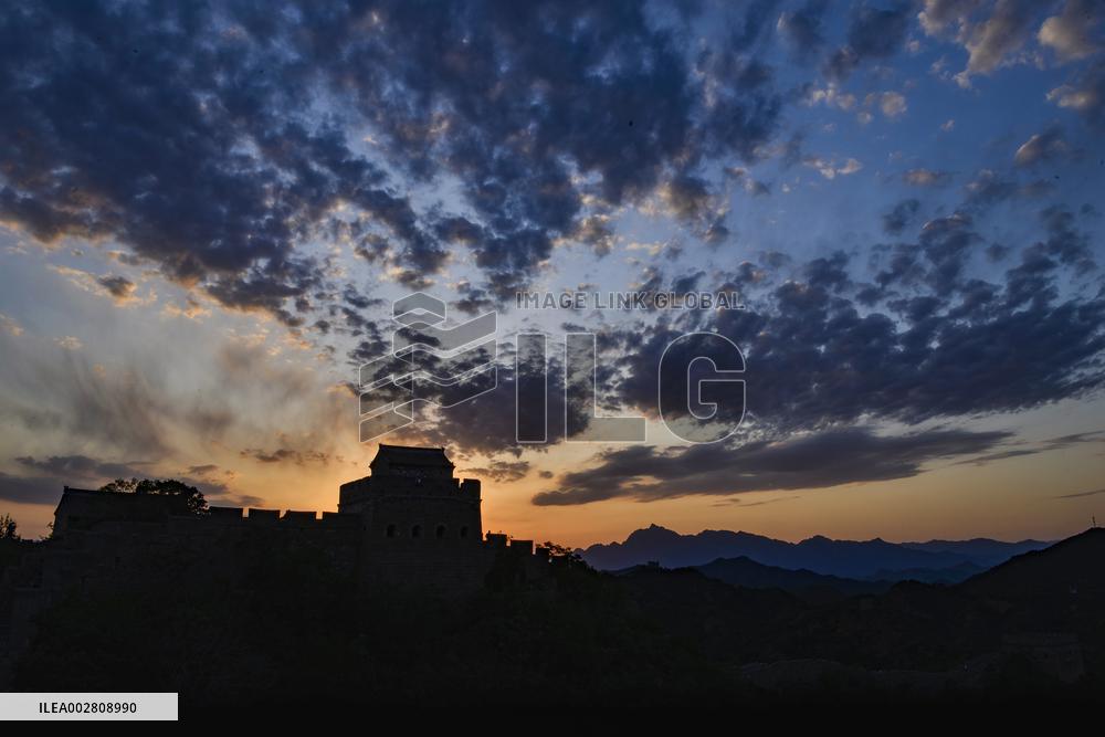 Fish Scale Clouds Over The Jinshanling Great Wall in Chengde