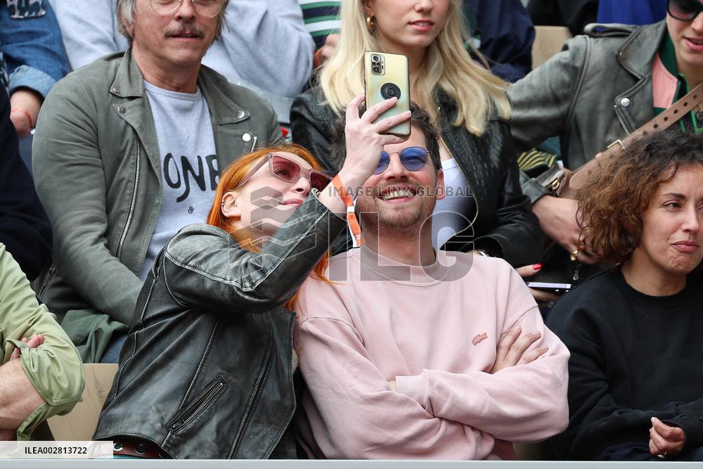 Celebrities In Stands During The 2024 French Open - Village Day Seven NB