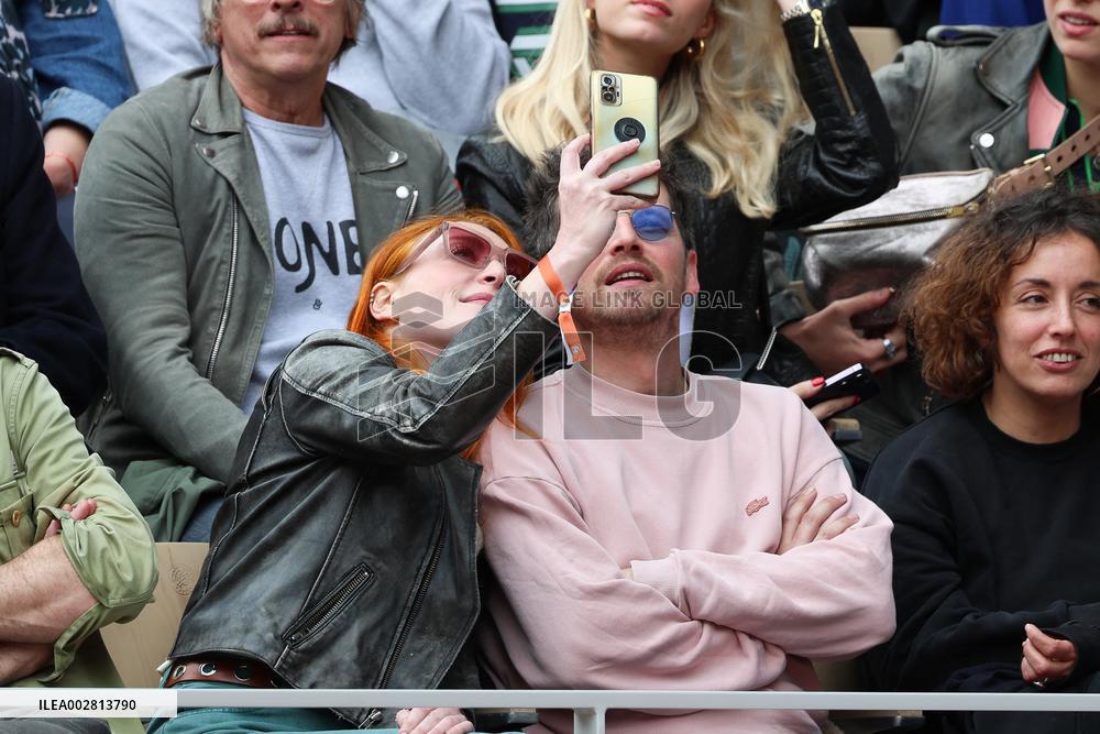 Celebrities In Stands During The 2024 French Open - Village Day Seven NB