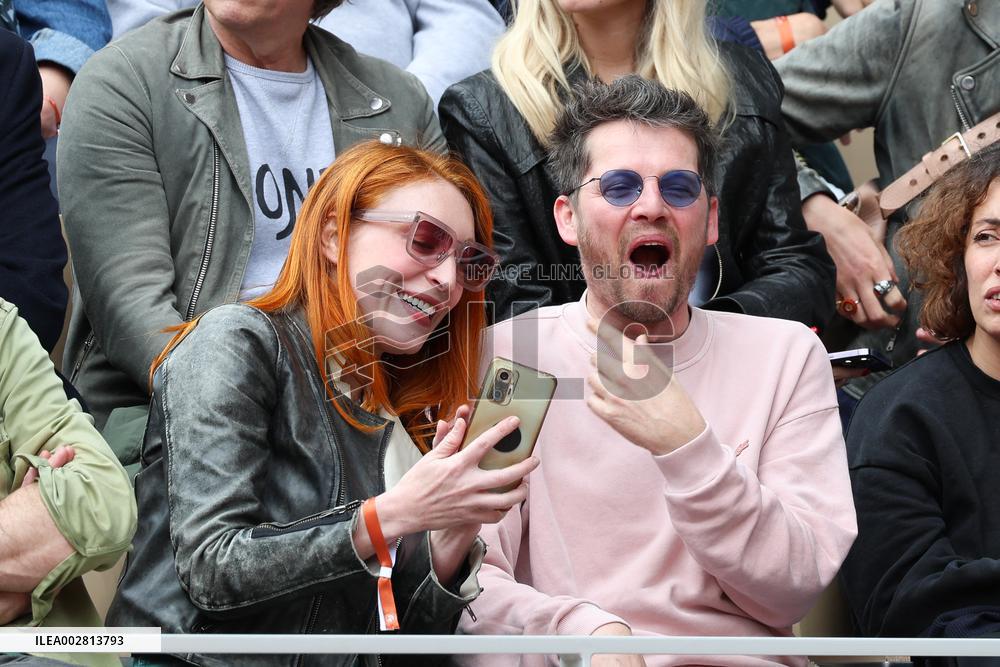 Celebrities In Stands During The 2024 French Open - Village Day Seven NB