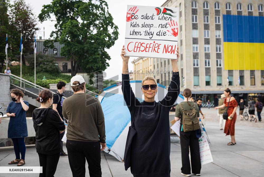 Demonstration in support of Palestinian children