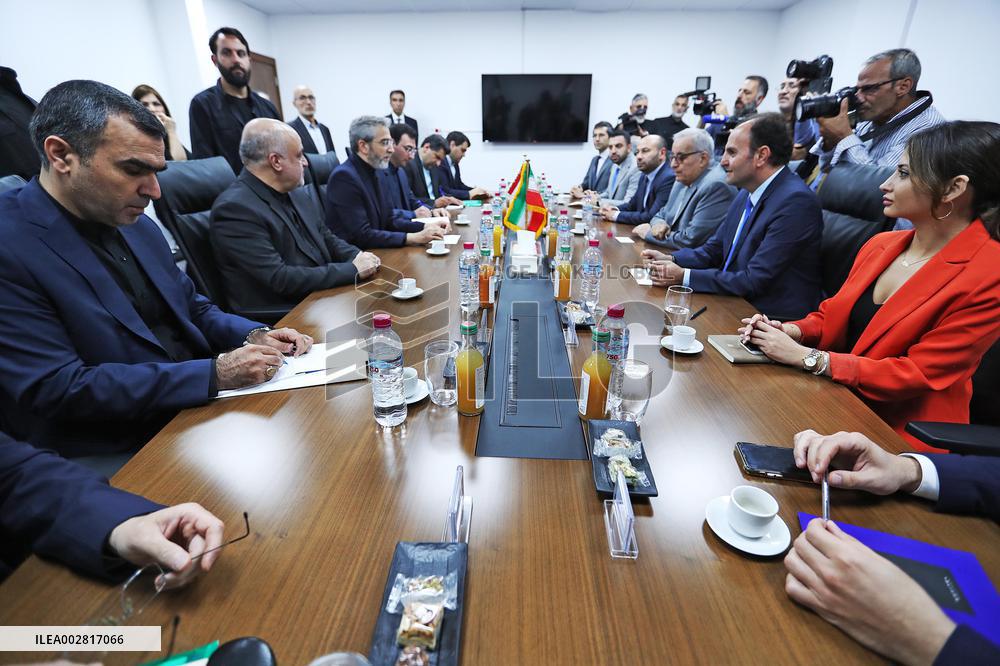 LEBANON-BEIRUT-IRAN-FM-MEETING