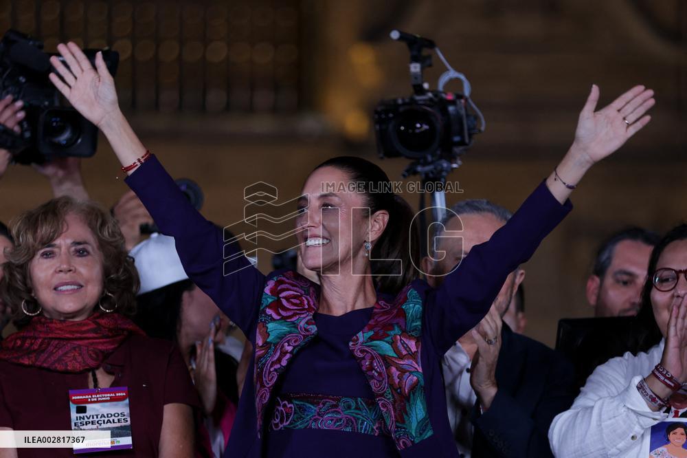 MEXICO-MEXICO CITY-PRESIDENTIAL ELECTIONS-CLAUDIA SHEINBAUM-CELEBRATION