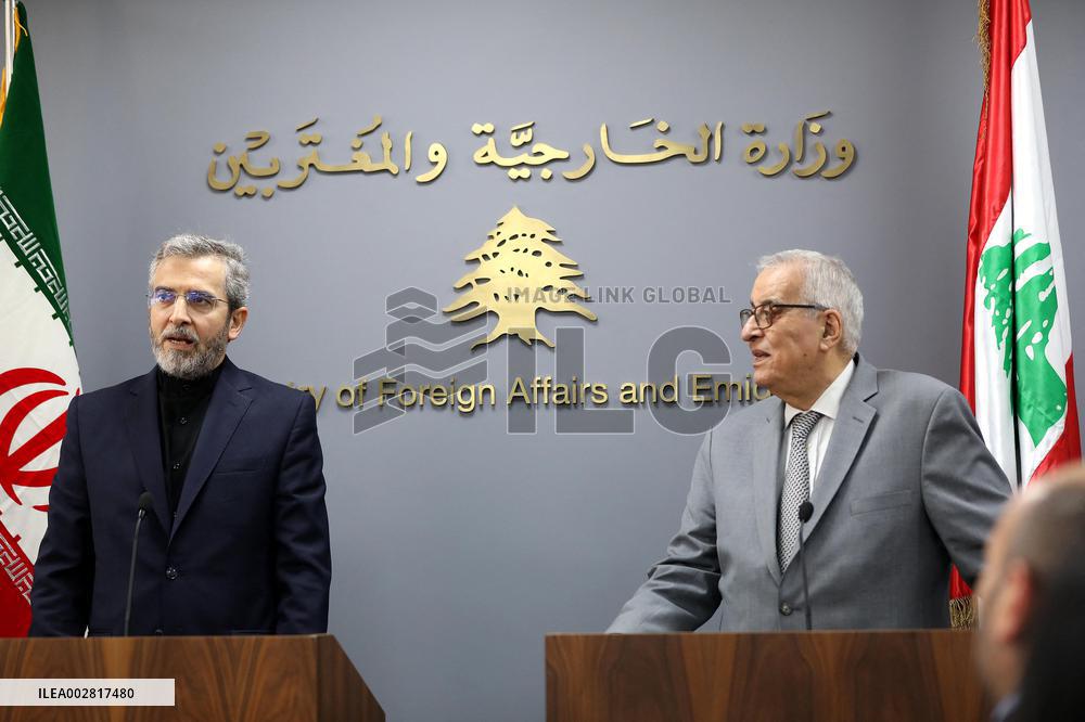 LEBANON-BEIRUT-IRAN-FM-MEETING