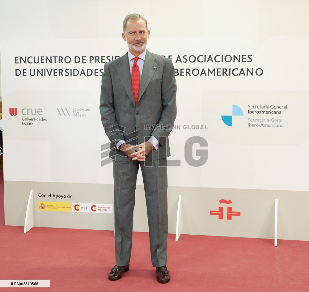 The King presides over the meeting of Presidents of University Associations of the Ibero-American Space