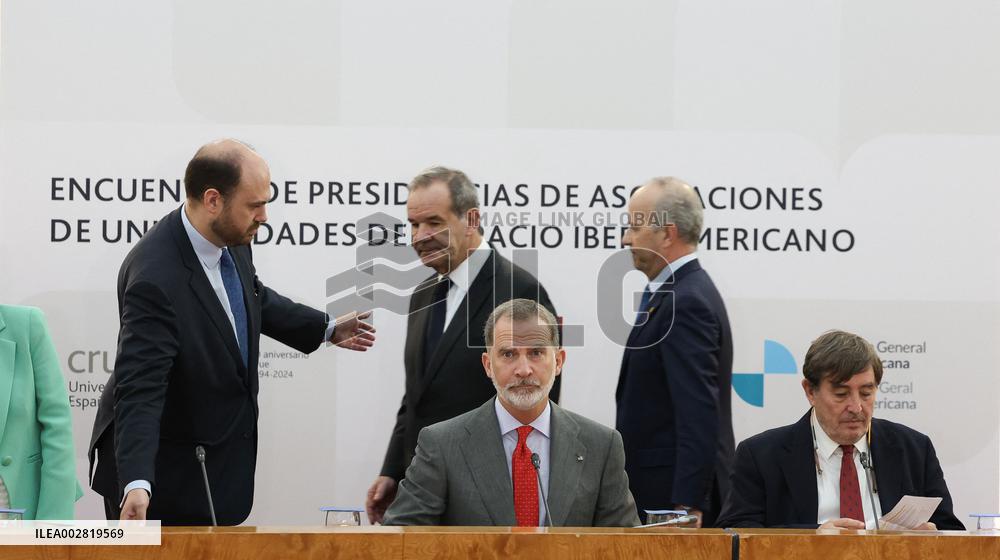 The King presides over the meeting of Presidents of University Associations of the Ibero-American Space