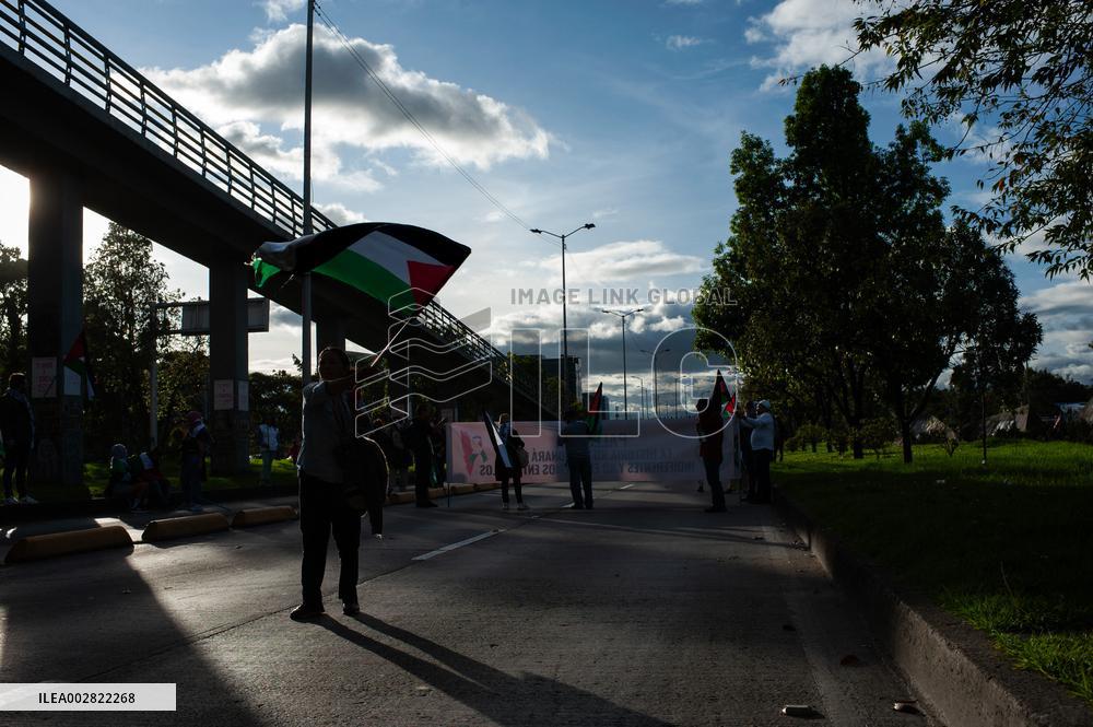 Pro-Palestine Demonstrations in Bogota