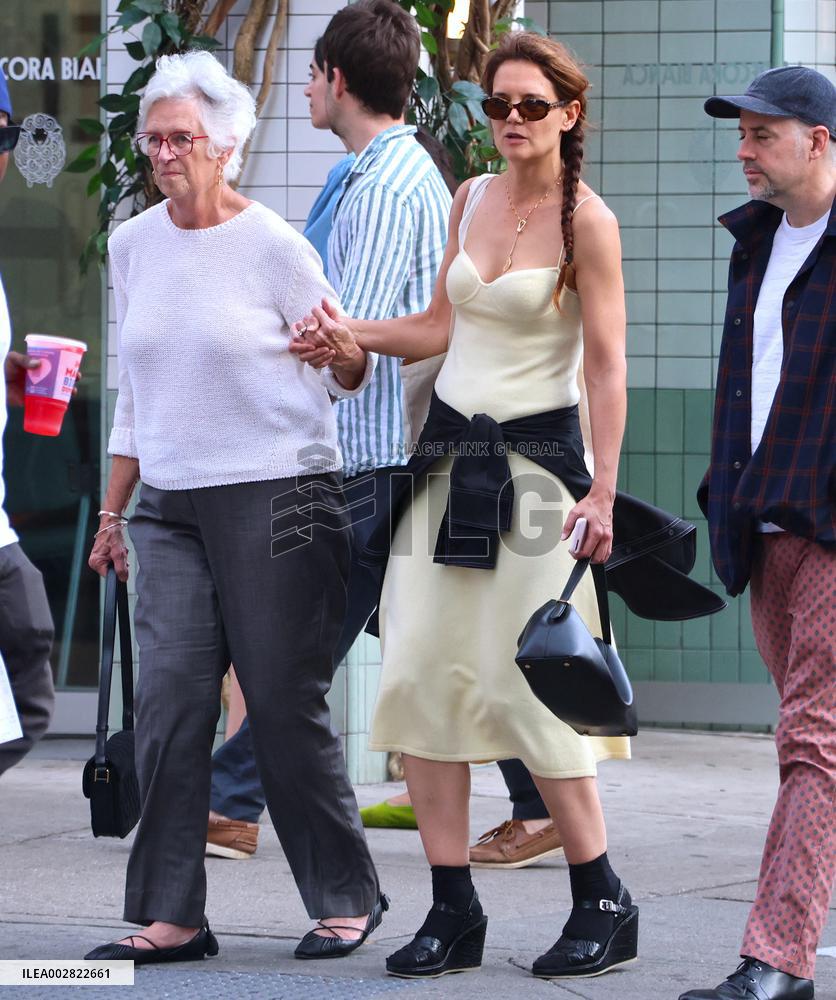 Katie Holmes With Her Mother Out - NYC