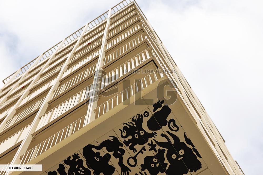 (SP)FRANCE-SAINT DENIS-PARIS 2024 OLYMPIC AND PARALYMPIC VILLAGE-PRESS TOUR