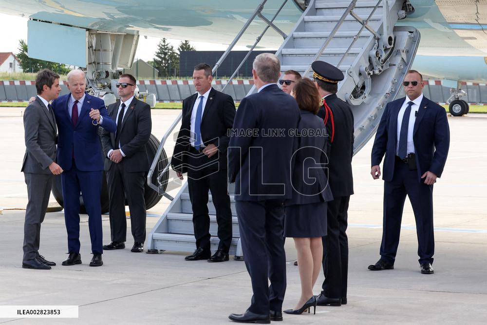 US President Joe Biden Arrives In France - Orly