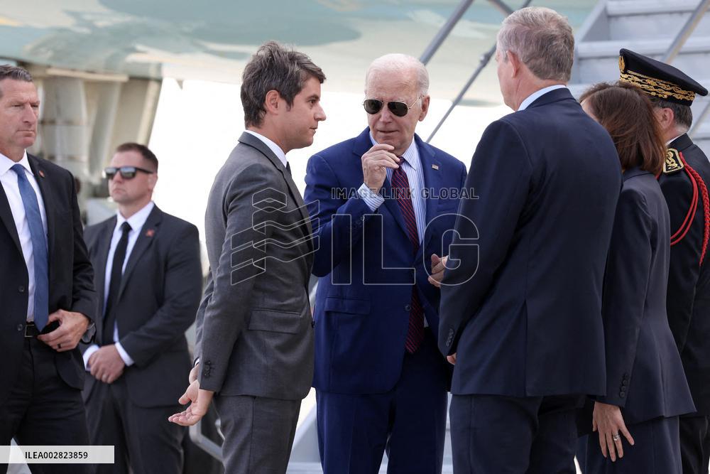 US President Joe Biden Arrives In France - Orly