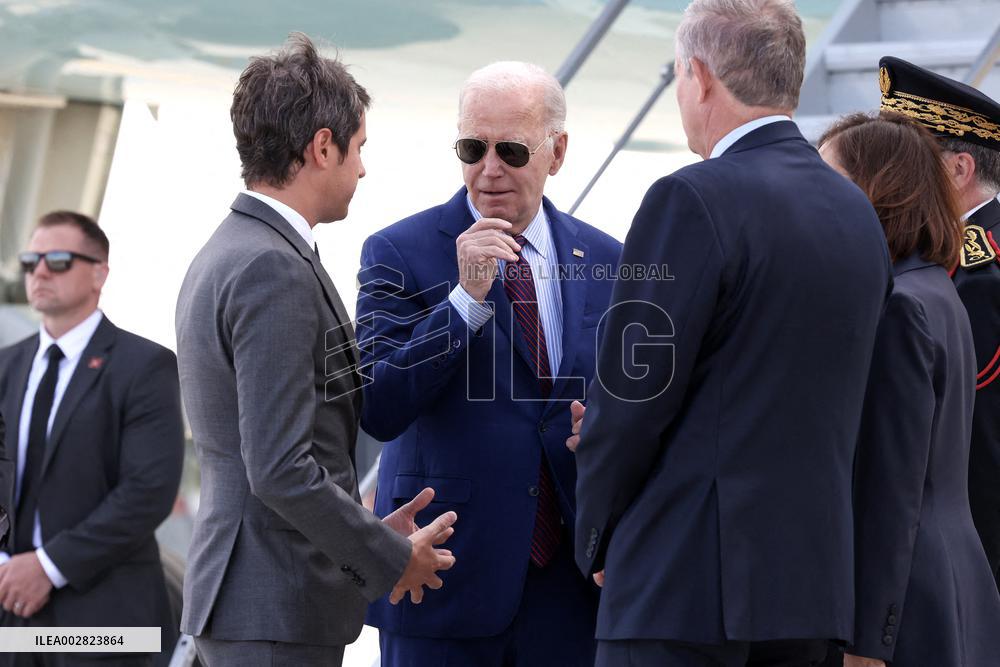 US President Joe Biden Arrives In France - Orly