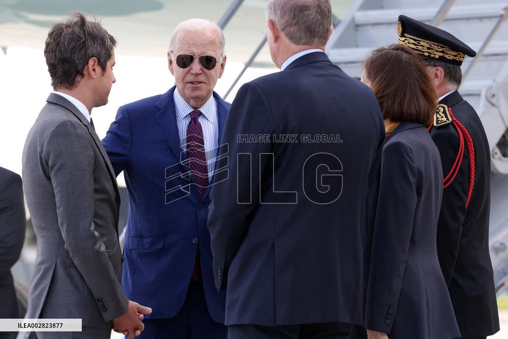 US President Joe Biden Arrives In France - Orly