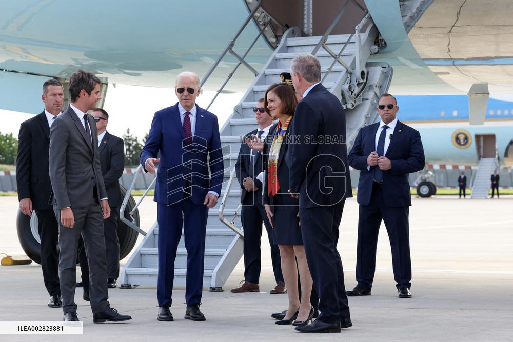 US President Joe Biden Arrives In France - Orly