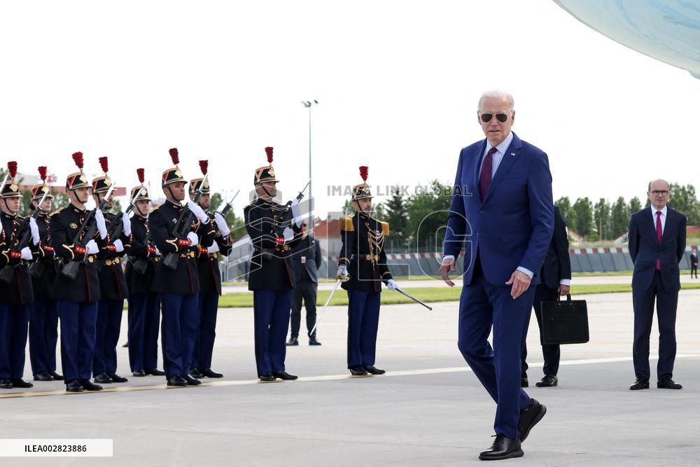 US President Joe Biden Arrives In France - Orly