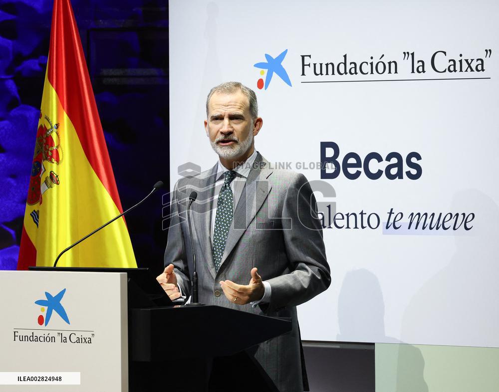 King Felipe At 'la Caixa' Foundation Award Ceremony - Madrid