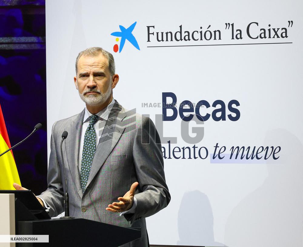 King Felipe At 'la Caixa' Foundation Award Ceremony - Madrid