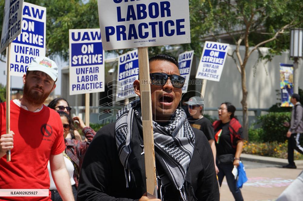 U.S.-CALIFORNIA-ORANGE COUNTY-UC IRVINE-ACADEMIC WORKERS-PROTEST