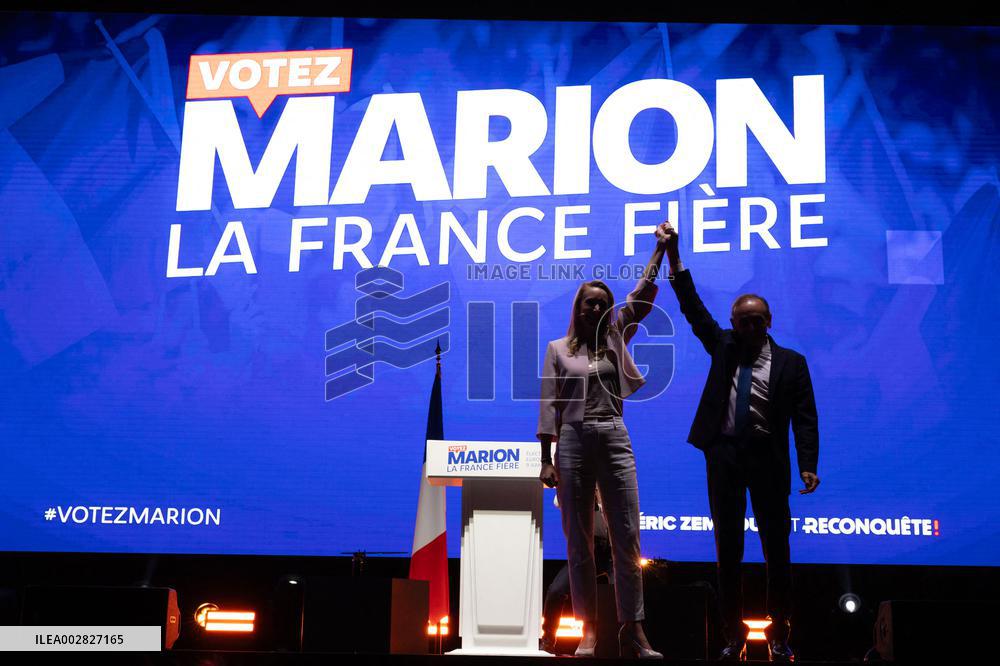 Last Campaign Meeting For Marion Marechal - Nice
