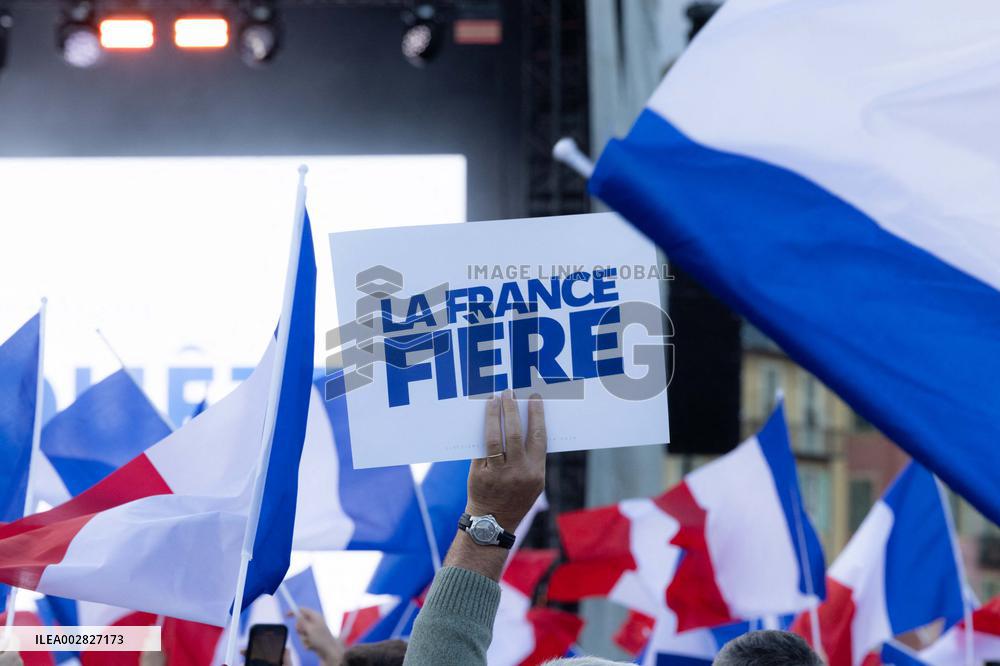 Last Campaign Meeting For Marion Marechal - Nice