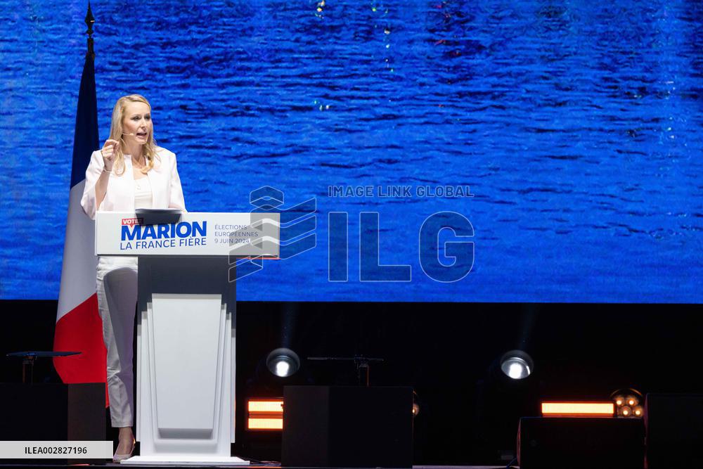 Last Campaign Meeting For Marion Marechal - Nice