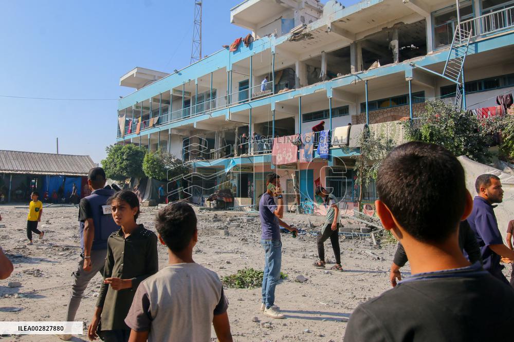 Israeli Strikes on UN-run School - Gaza