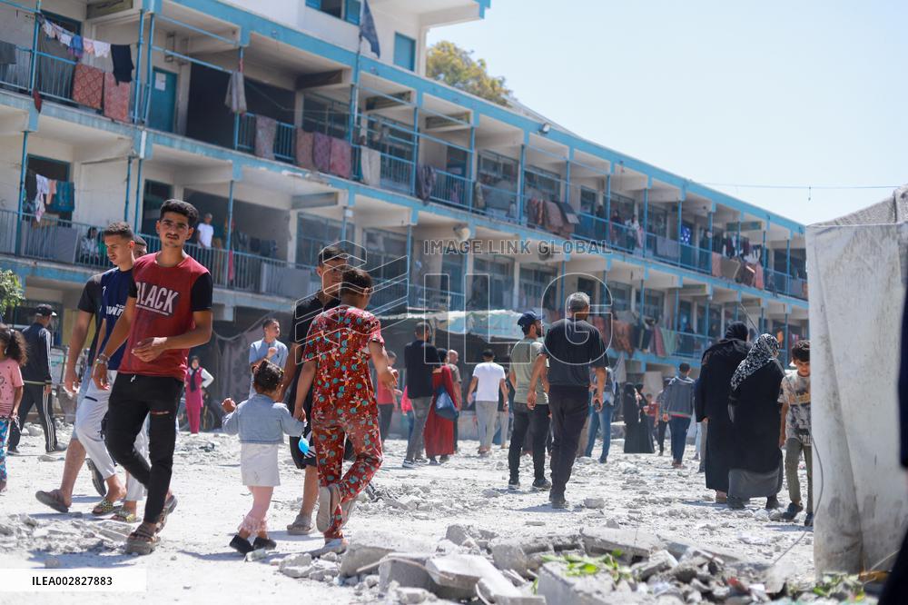 Israeli Strikes on UN-run School - Gaza