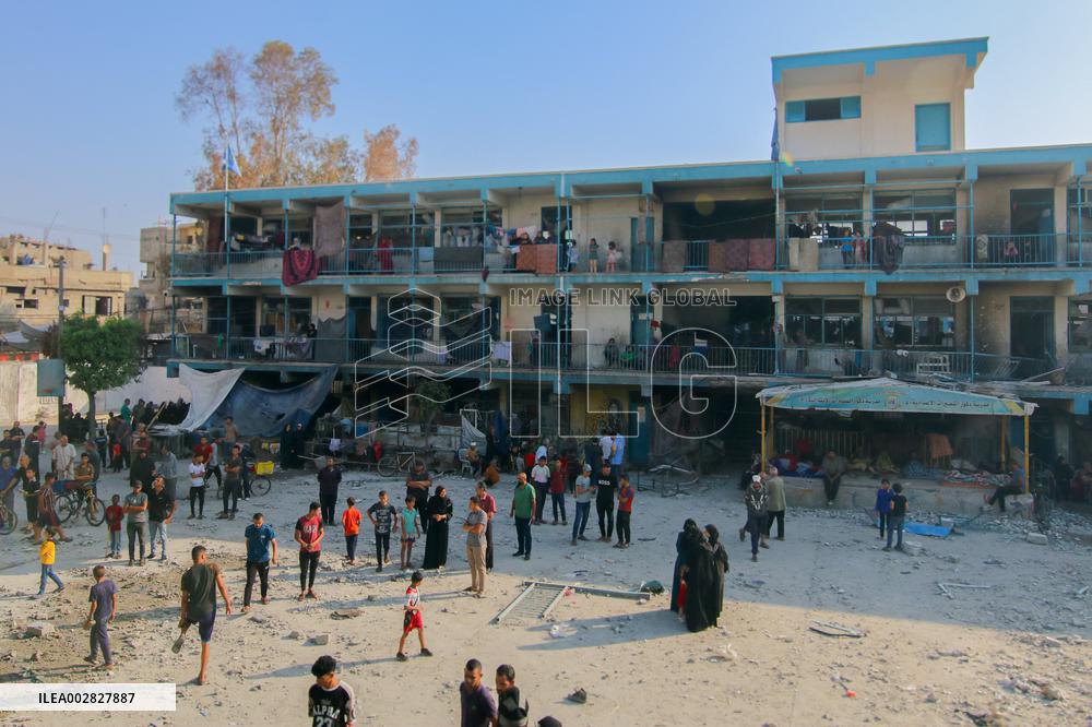 Israeli Strikes on UN-run School - Gaza