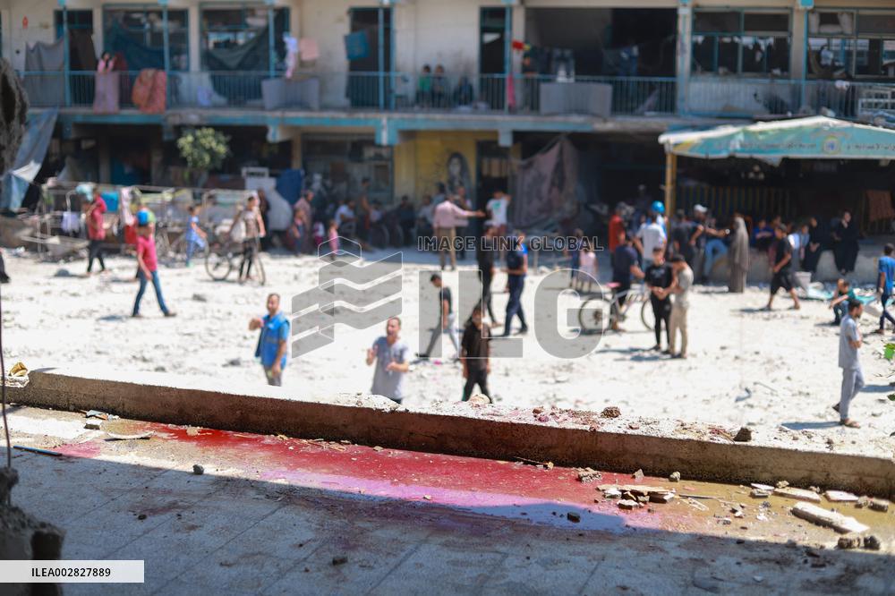 Israeli Strikes on UN-run School - Gaza
