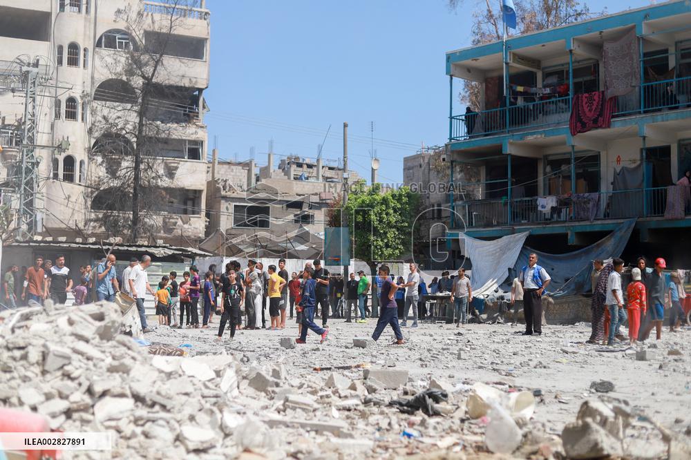 Israeli Strikes on UN-run School - Gaza