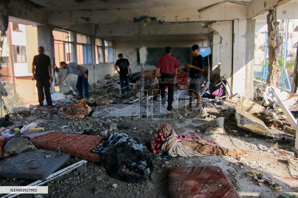 Israeli Strikes on UN-run School - Gaza