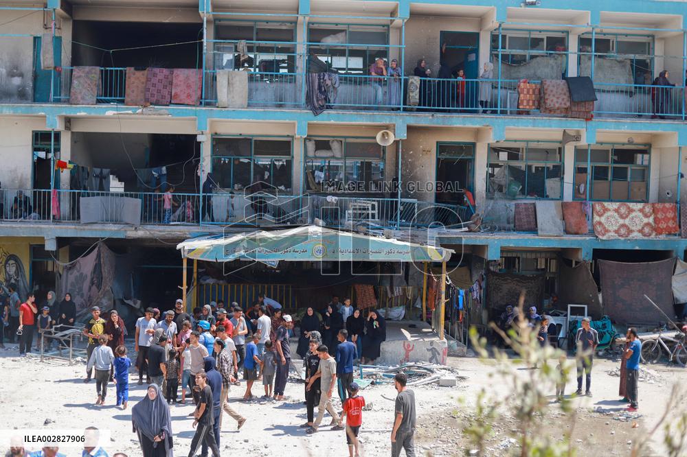 Israeli Strikes on UN-run School - Gaza