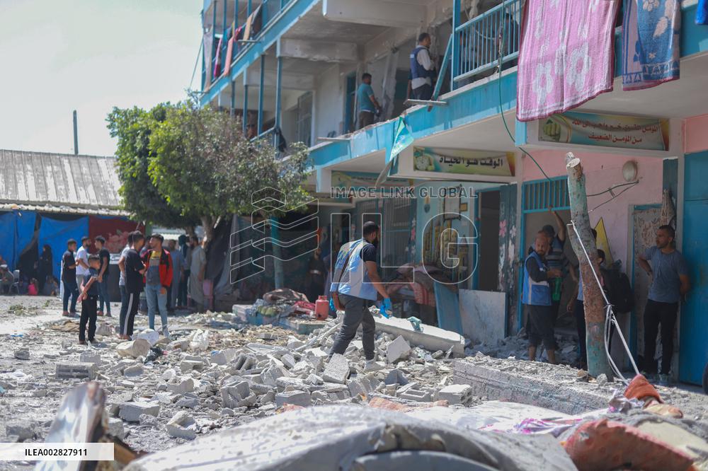 Israeli Strikes on UN-run School - Gaza