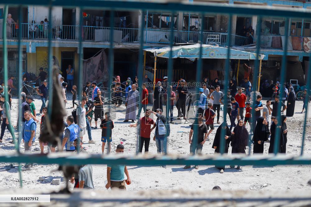 Israeli Strikes on UN-run School - Gaza