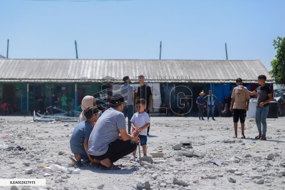 Israeli Strikes on UN-run School - Gaza