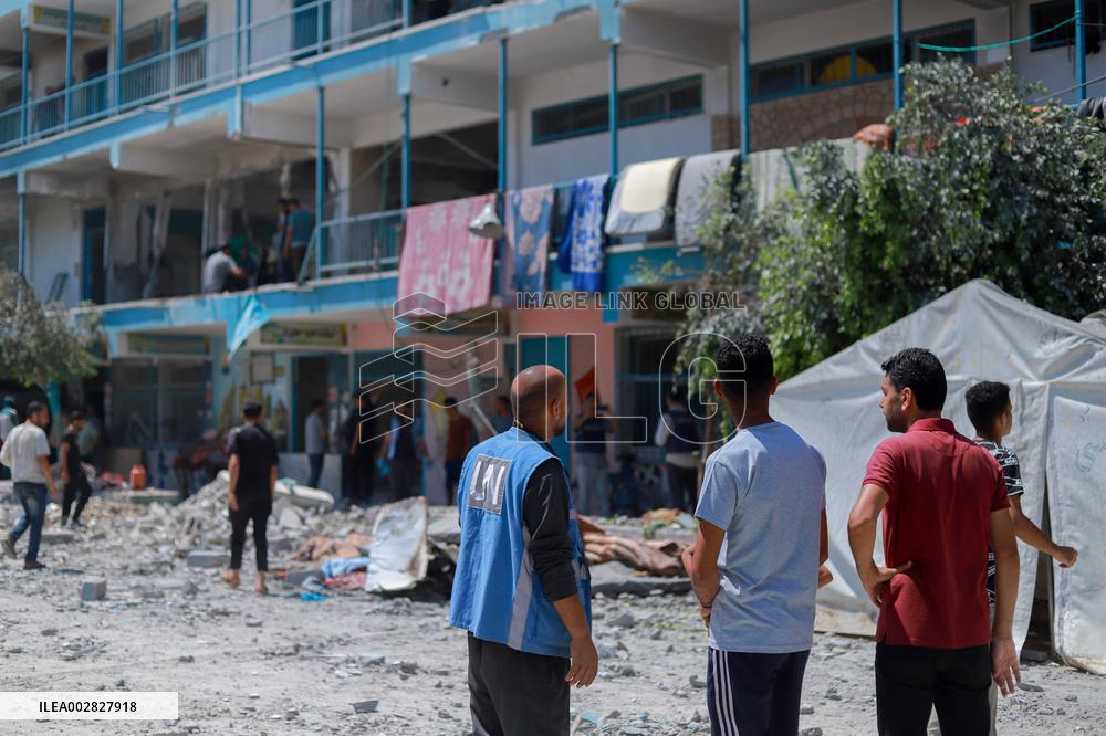 Israeli Strikes on UN-run School - Gaza