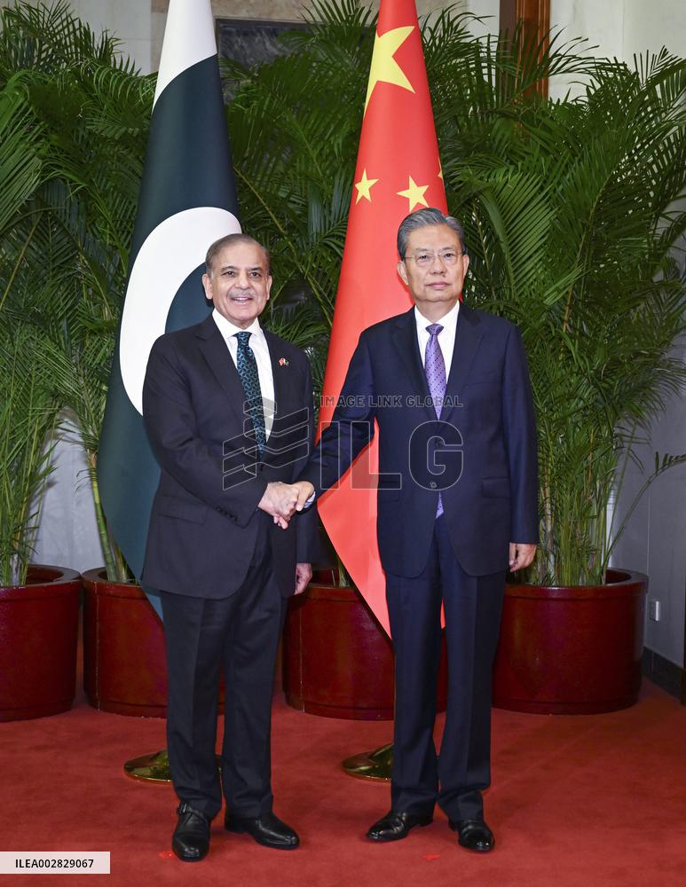 CHINA-BEIJING-ZHAO LEJI-PAKISTANI PM-MEETING (CN)